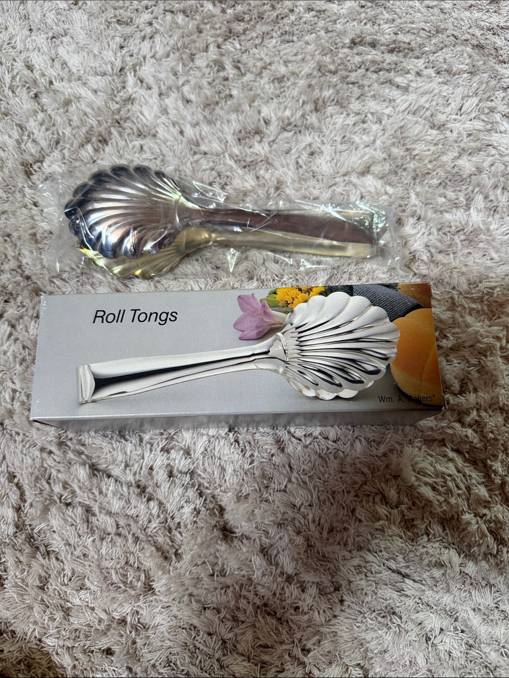 Silver Scalloped Roll Tongs - Silverplate